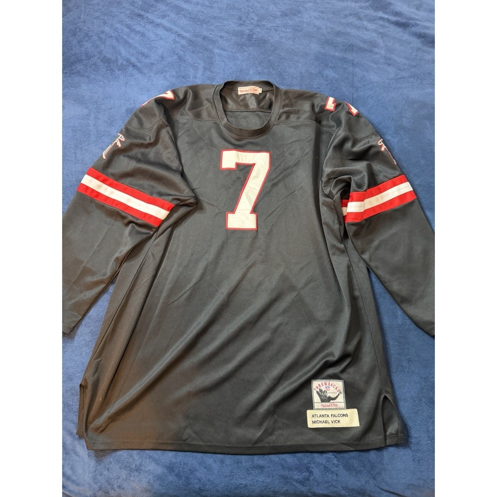 Mitchell & Ness Michael Vick Atlanta Falcons Jersey Men 58 XXXL Black NFL 7